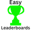 Logo for EasyLeaderboards, which is a addon for godot made by adpgames. Shows a trophy with the text 'Easy Leaderboards' around it.
